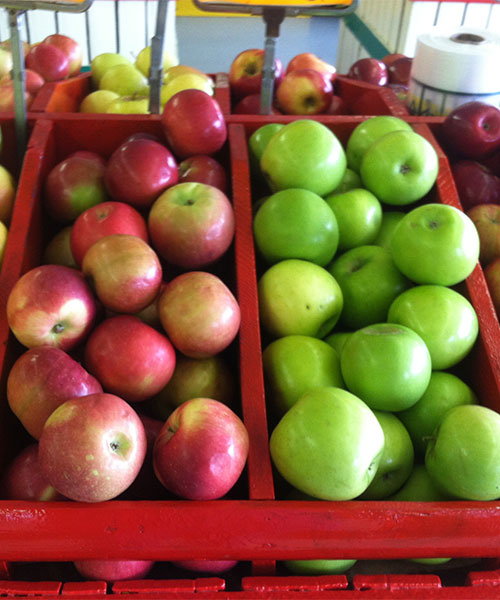 Locally grown fruits and vegetables at Tom Strain & Sons Farm Market and Garden Center, Toledo, Ohio